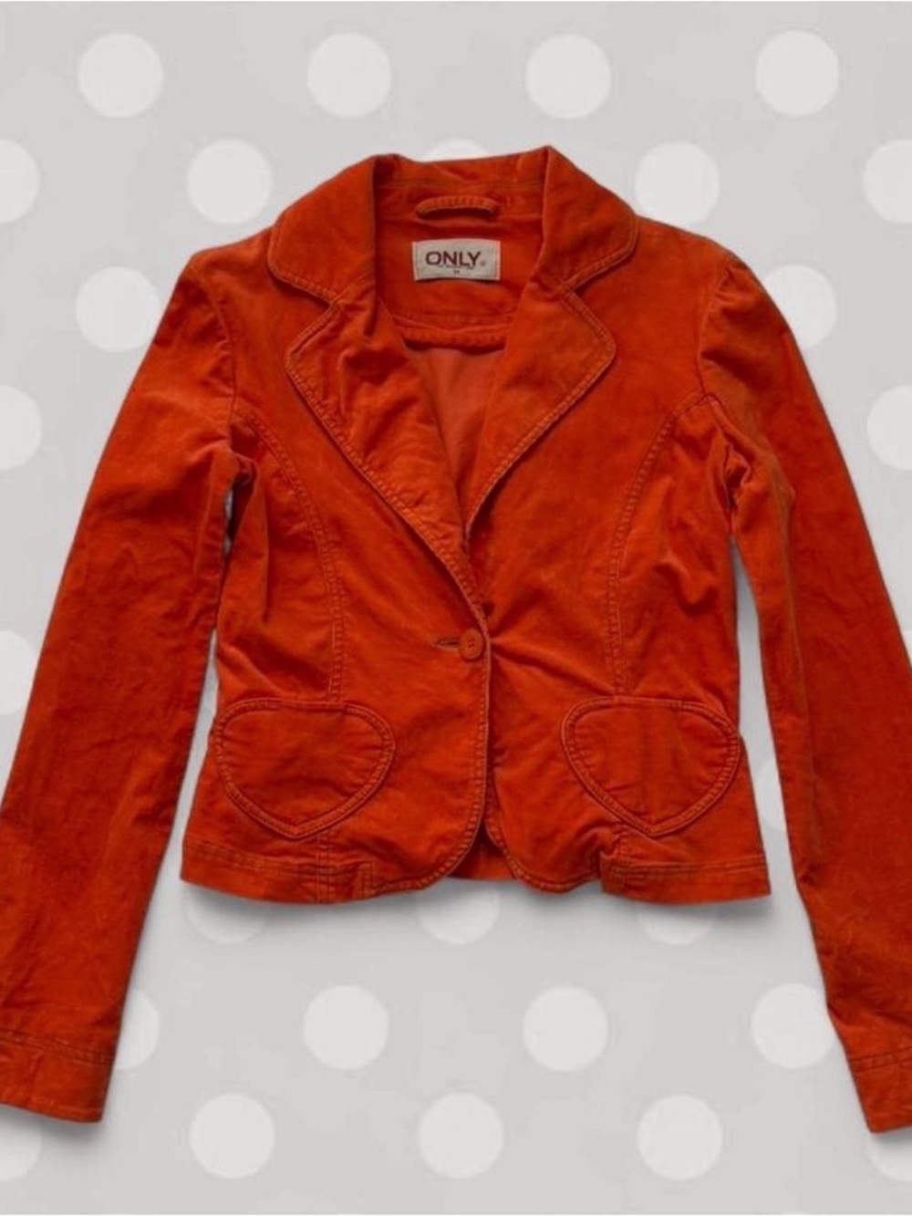 ONLY The Limited Orange Single-Button Blazer Jacket